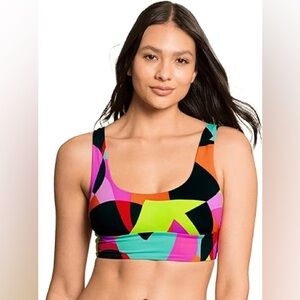 Maaji Rubik Cube Donna Sporty Bralette Top Multicolor